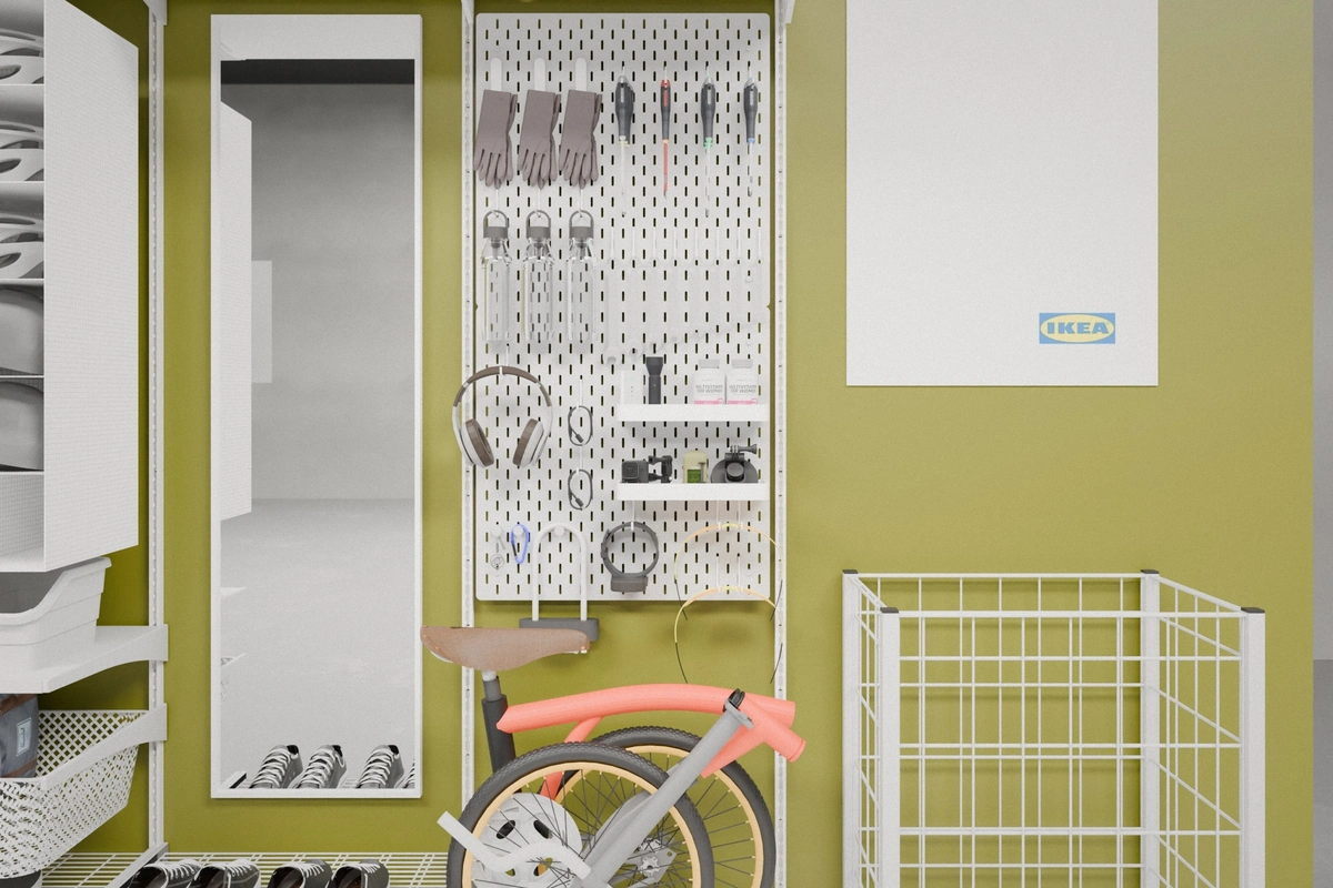 Pegboard and bike