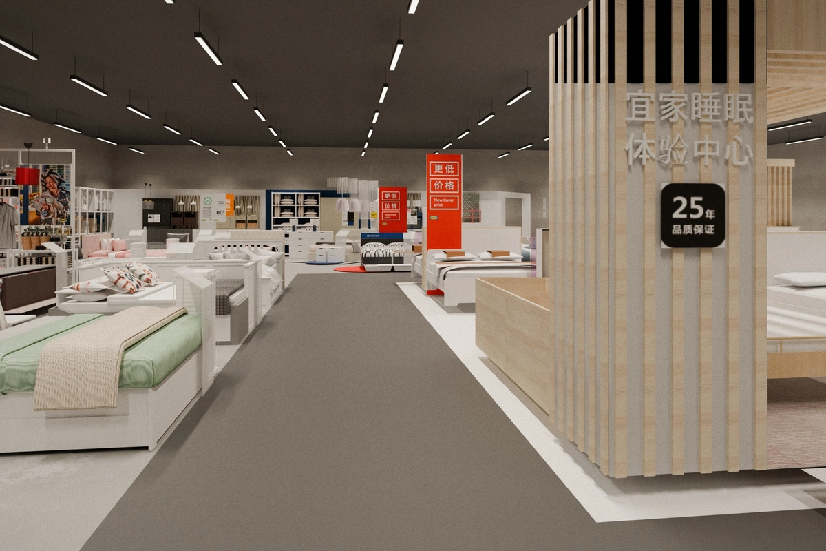 Main aisle and the Sleep Experience Centre