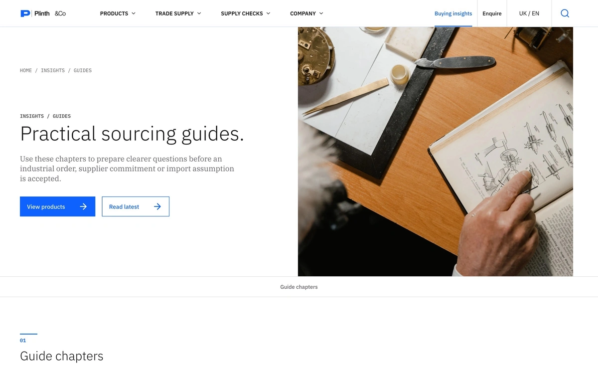 Sourcing guide index