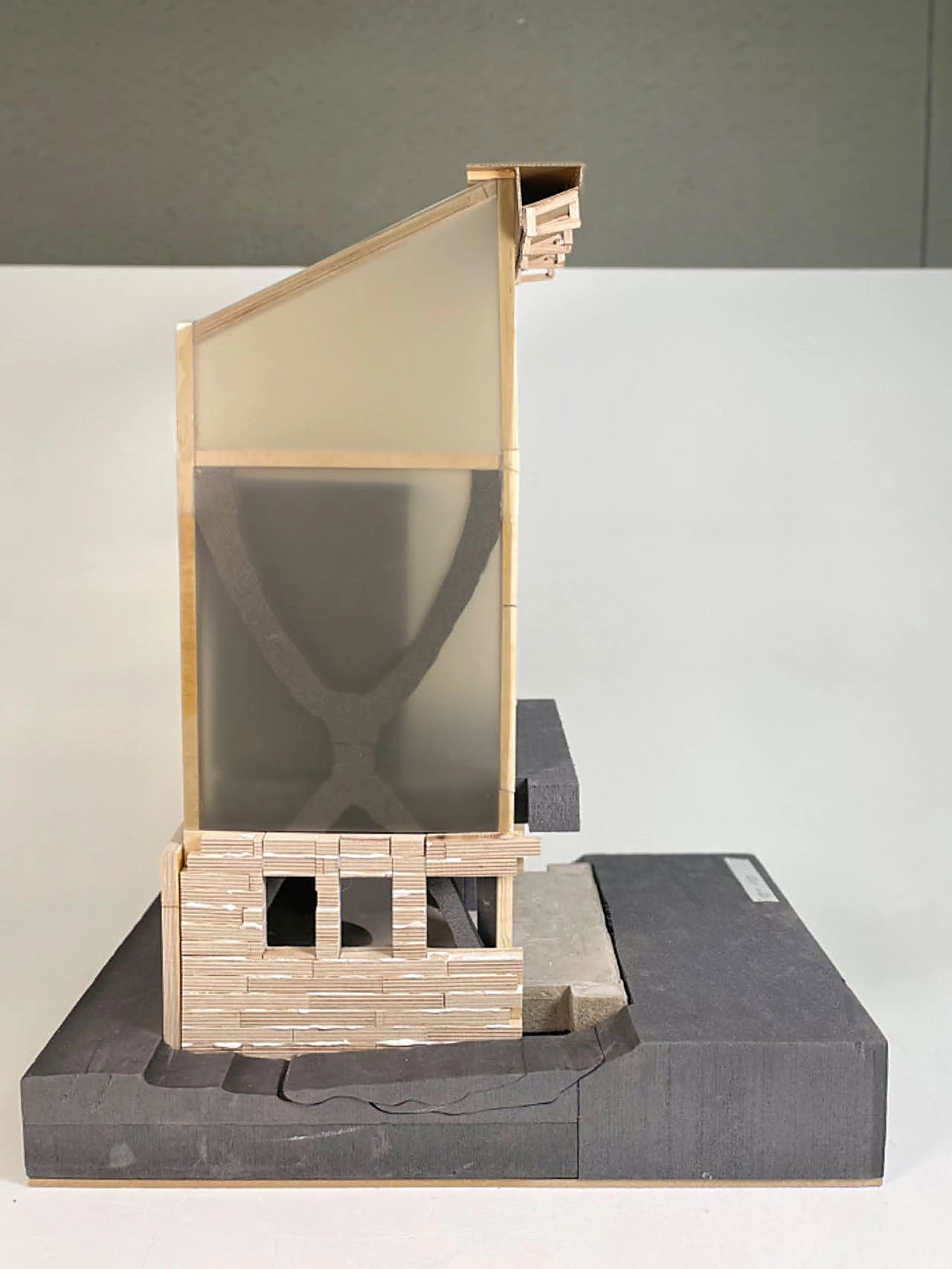 Structural model, side view
