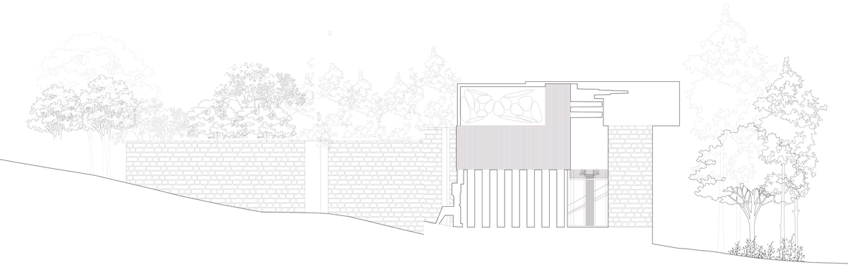 Elevation, shown in one piece
