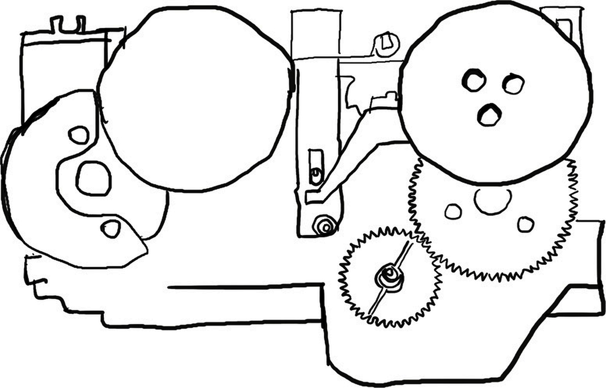 Gears, drawn